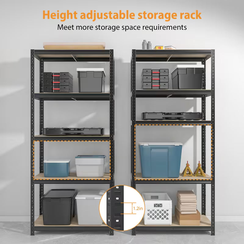 Heavy Duty 5-Tier Boltless Racking | 180 x 90 x 40cm | 875kg Capacity